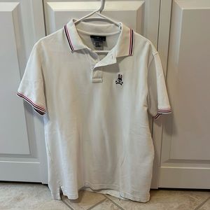 White, Navy and Pink Psycho Bunny Polo